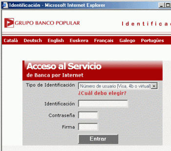 C�mo �sta segunda pantalla no muestra la barra de direcciones (solo el t�tulo), el usuario podr�a ser enga�ado m�s f�cilmente.