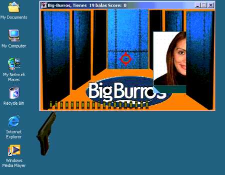 El juego es una especie de pol�gono de tiro. El logo de "Big Brothers" ha sido cambiado por otro que dice "Big Burros".