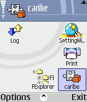 Puede ser visto desde la lista de aplicaciones con el nombre de "caribe"