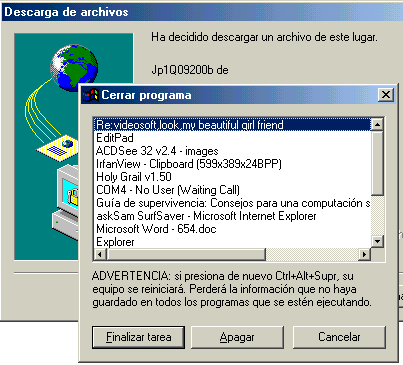 Bot�n Cancelar o CTRL+ALT+SUPR y finalizar la tarea correspondiente a la aplicaci�n abierta.