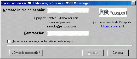 Se mostrar� una interface gr�fica para el ingreso de datos, similar a la verdadera (imagen de Networks Associates)