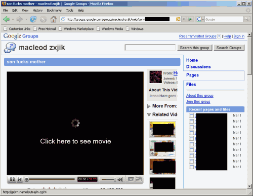 Páginas que intentan descargar un falso códec o un objeto ActiveX para visualizar determinados videos