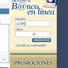 Ejemplo de imagen capturada. La cruz roja indica el punto donde se hace clic con el rat�n.