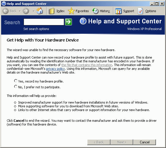 Si tanto al visitar un sitio Web o al recibir un mensaje electr�nico, aparece inesperadamente una pantalla como la que se muestra aqu�, NO LA CIERRE